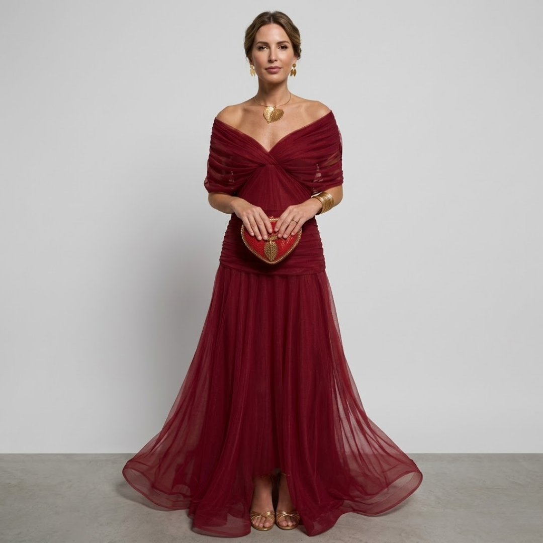 Isabella™ | Draped V-Neck Occasion Dress