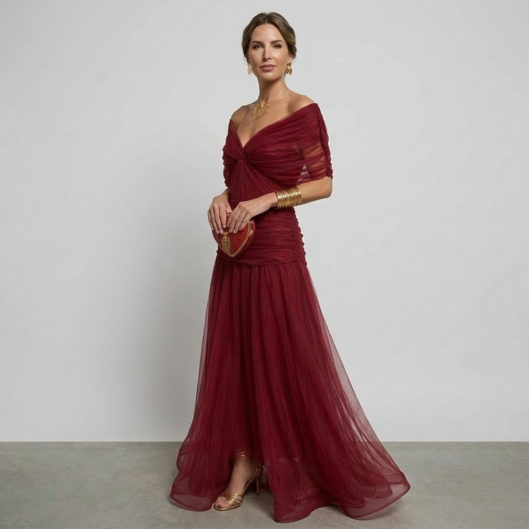 Isabella™ | Draped V-Neck Occasion Dress