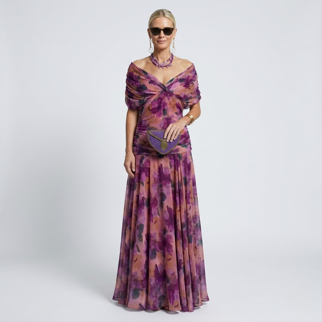 Isabella™ | Draped V-Neck Occasion Dress