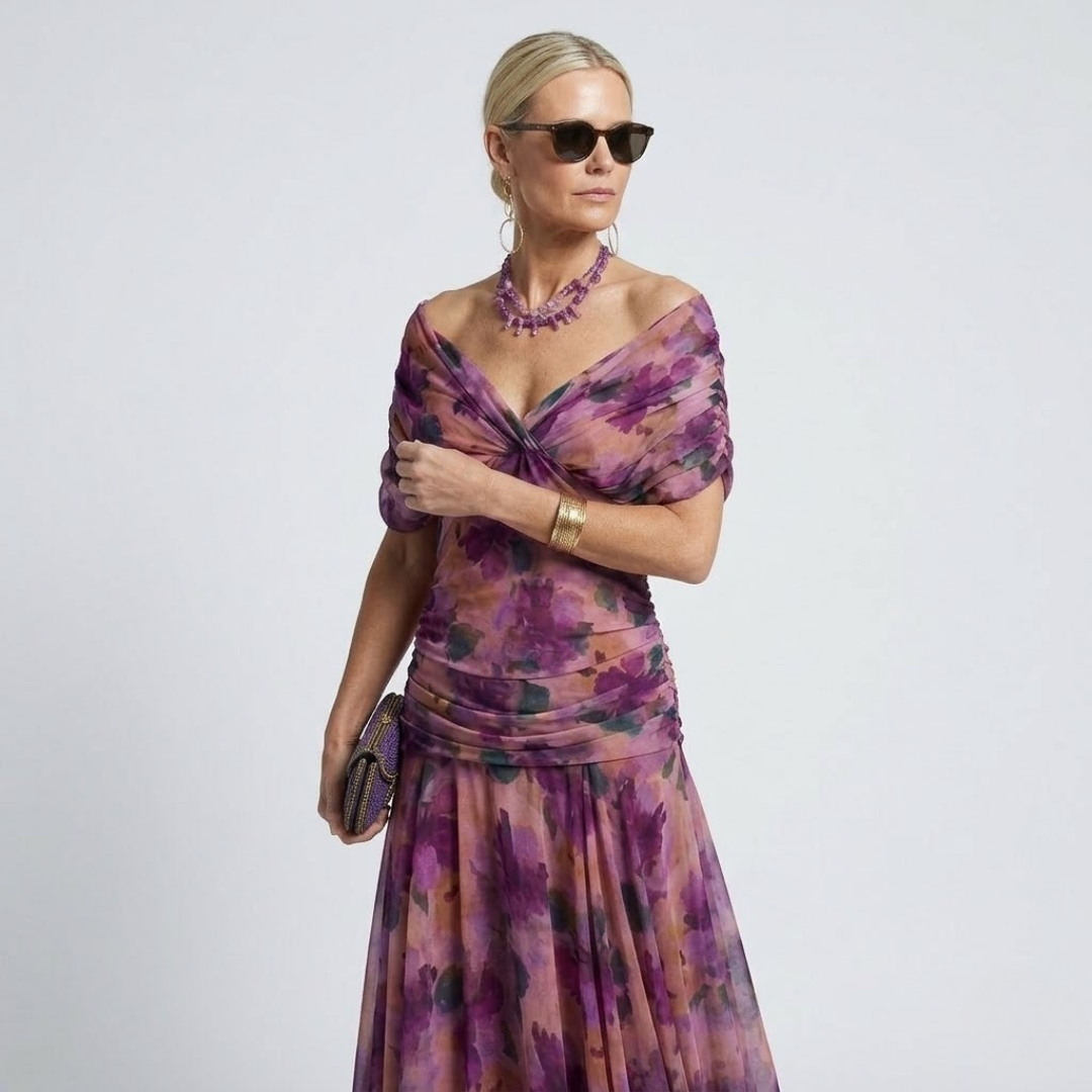 Isabella™ | Draped V-Neck Occasion Dress