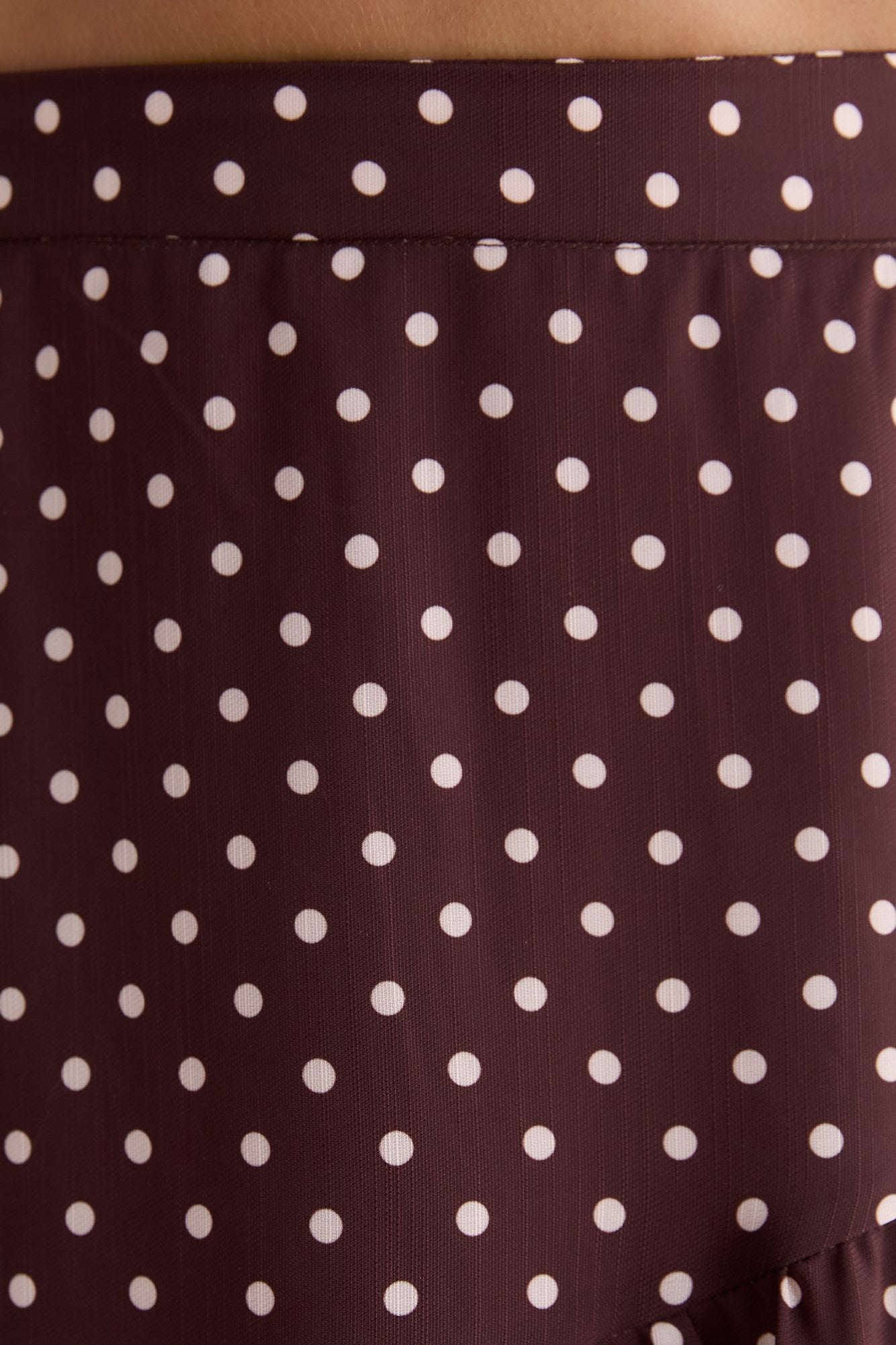 Shimmering Sands Polka Dot Crop Top Brown