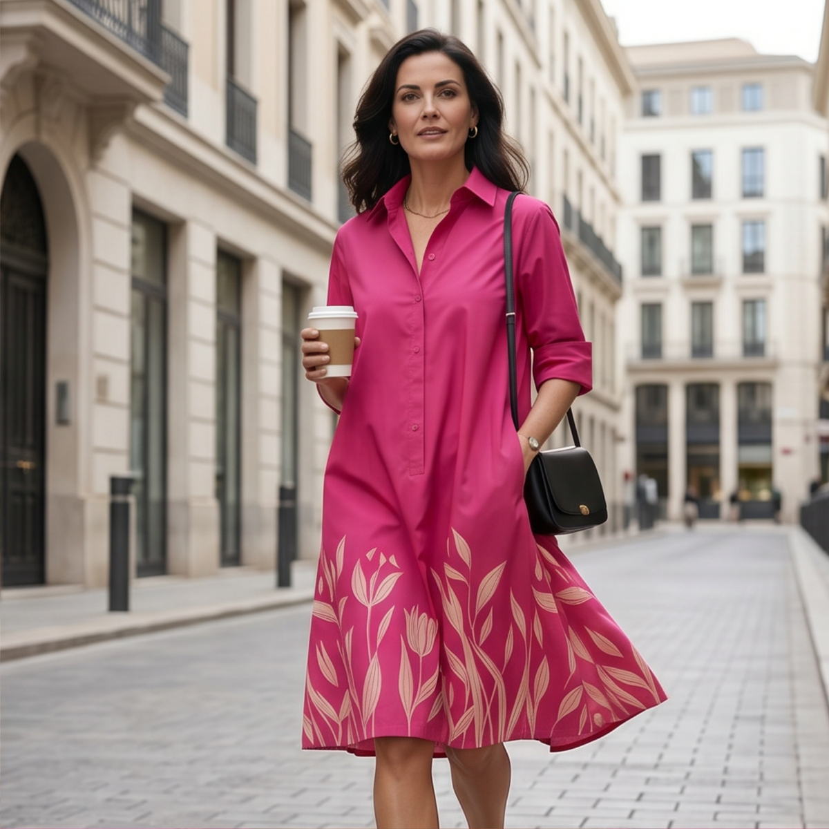 Isabella™ | Chic Cotton Midi Dress for Effortless Elegance