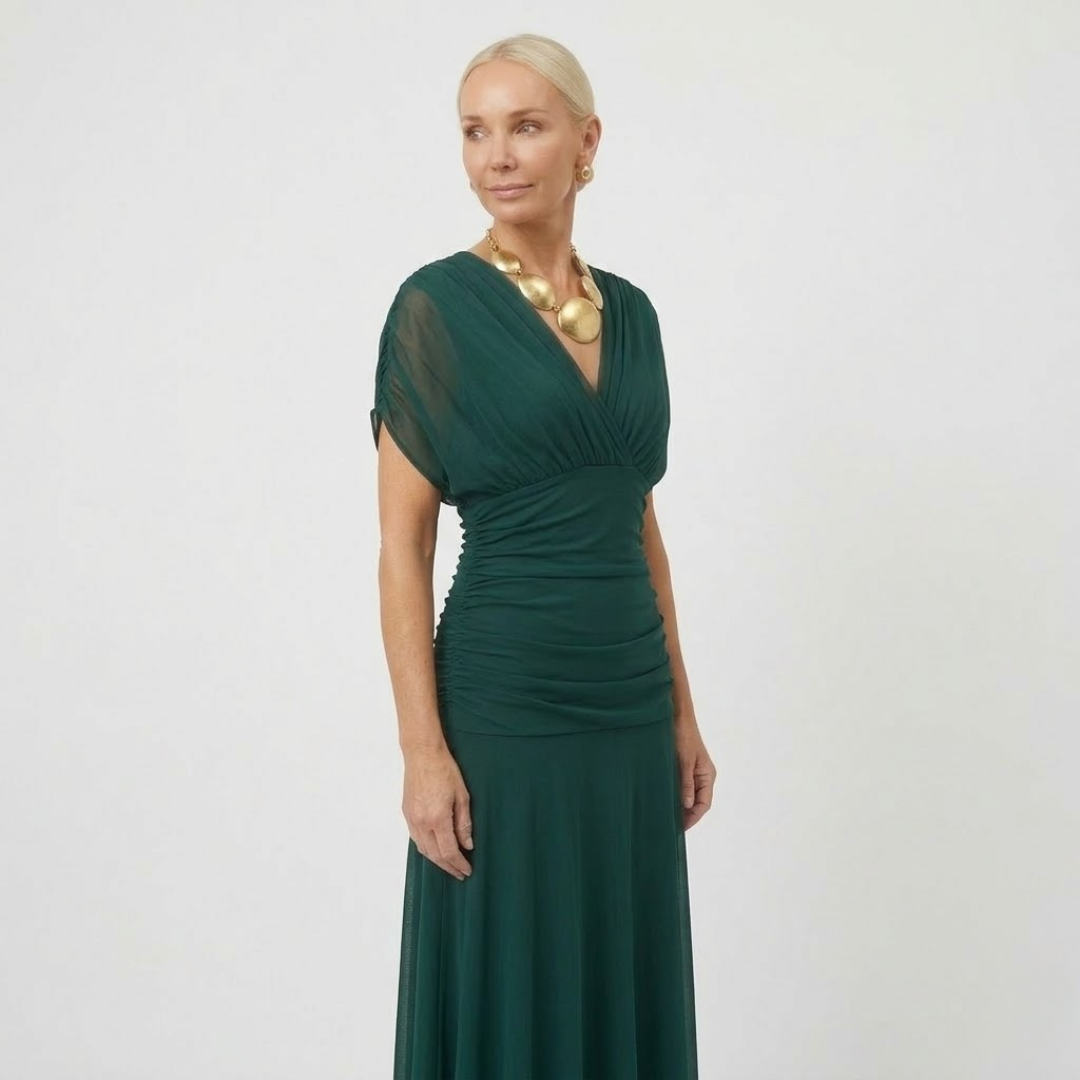 Isabella™ | Draped V-Neck Occasion Dress