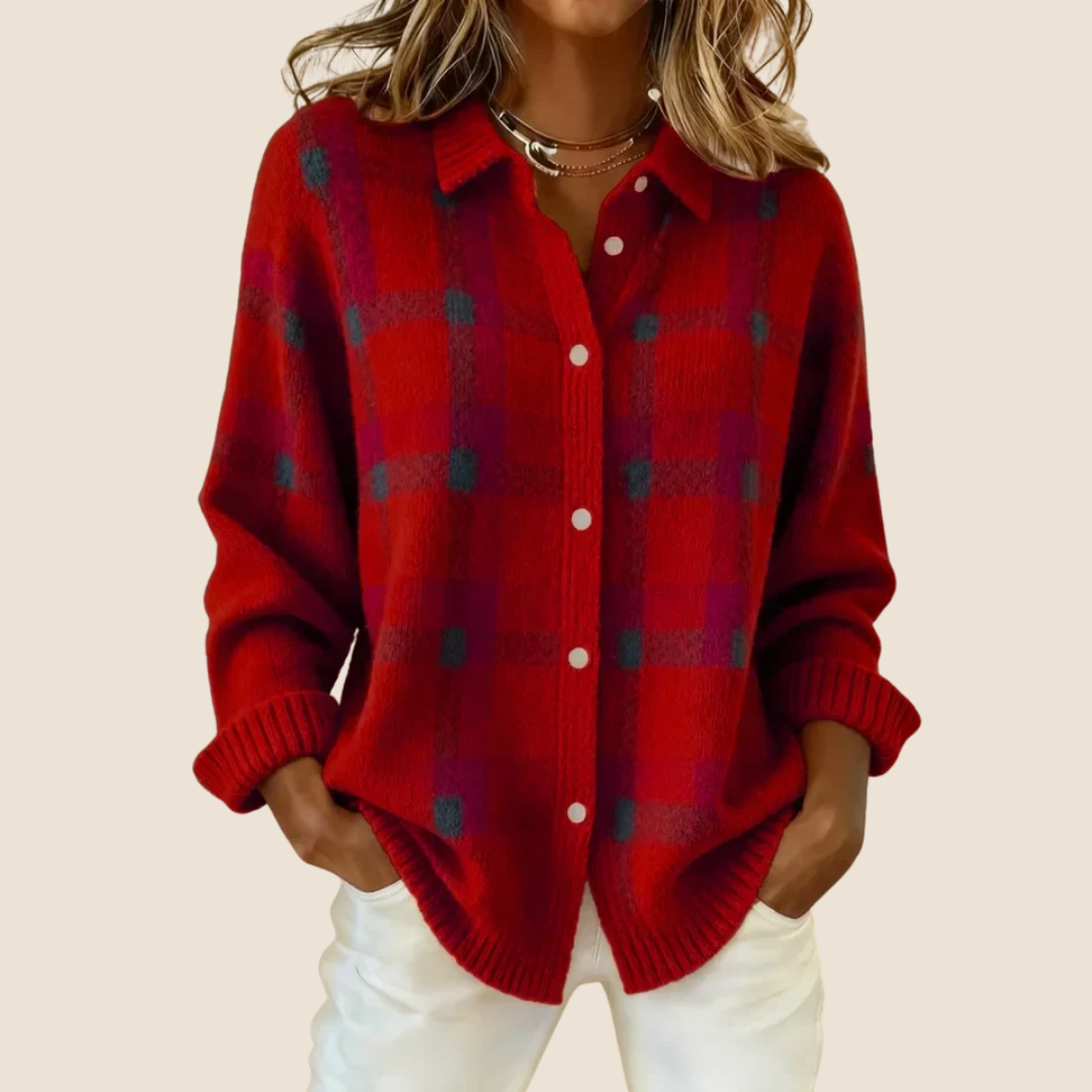 VIVIENNE™️ - RETRO CHECK SWEATER
