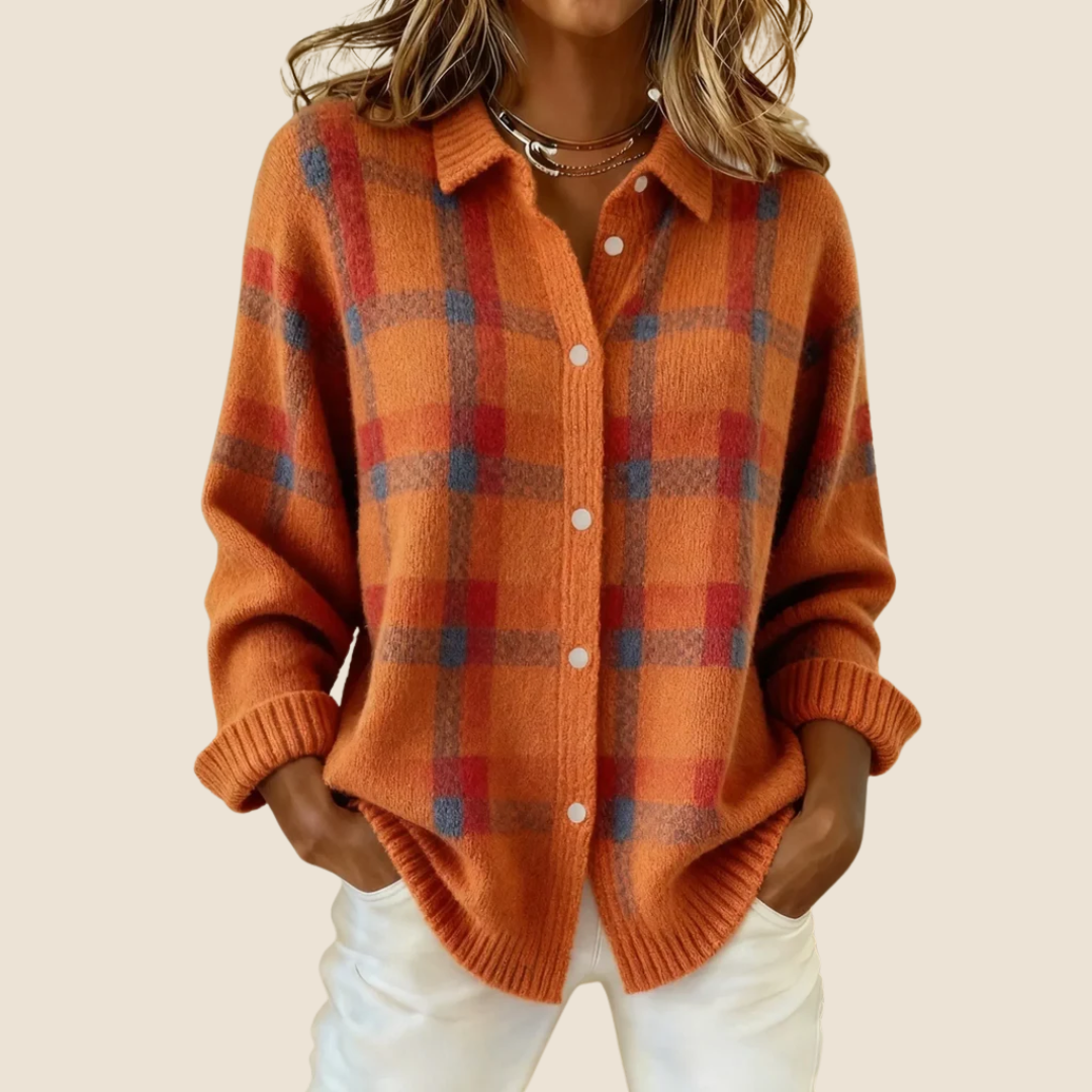 VIVIENNE™️ - RETRO CHECK SWEATER