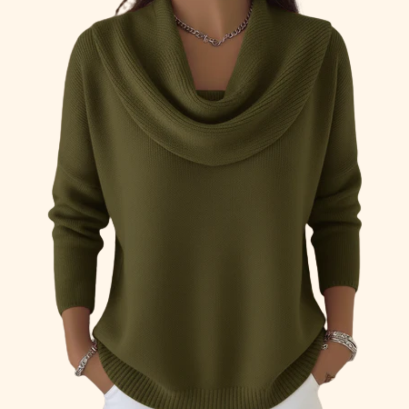 Celeste | Draped Collar Sweater