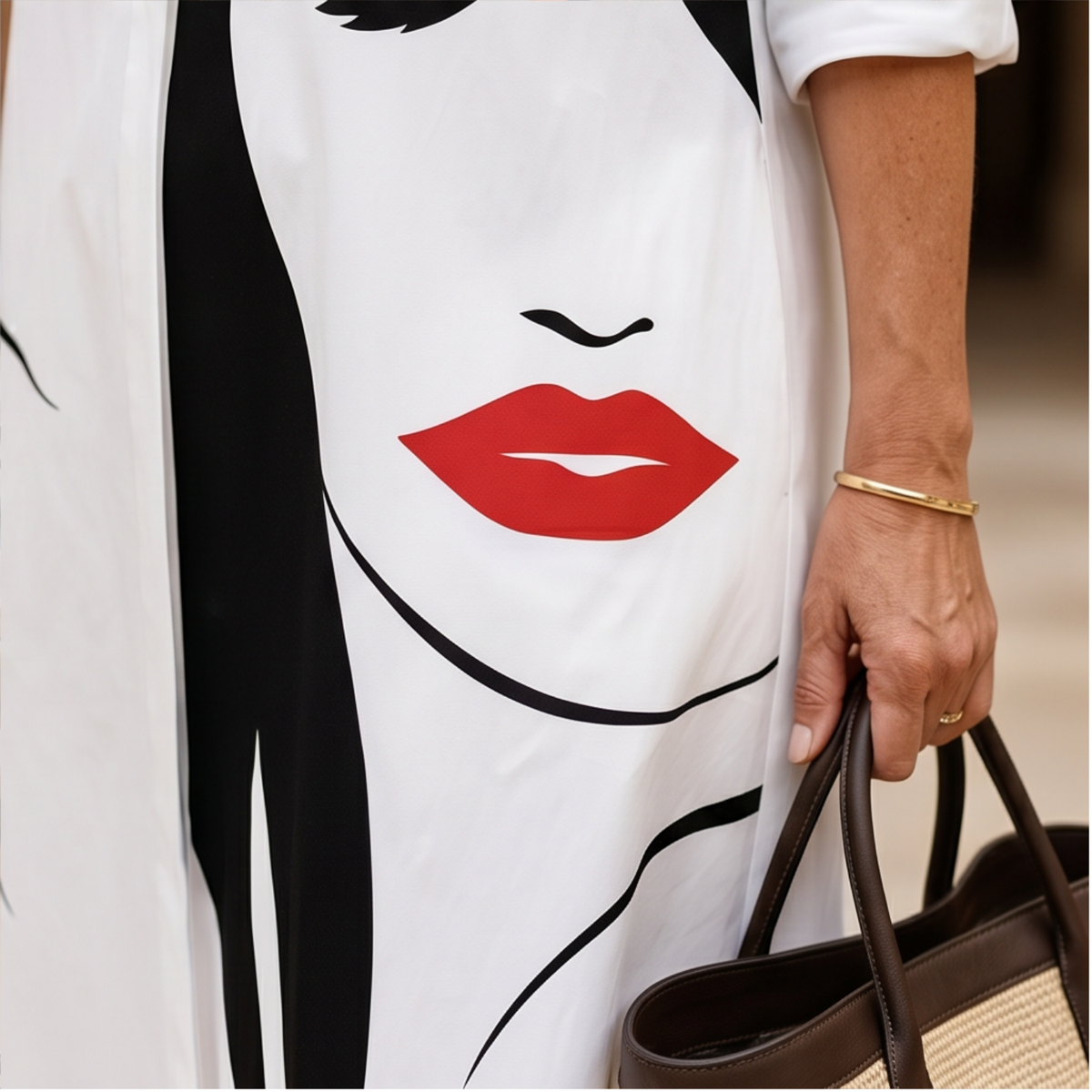 Yvette - Chic Cotton Midi Dress