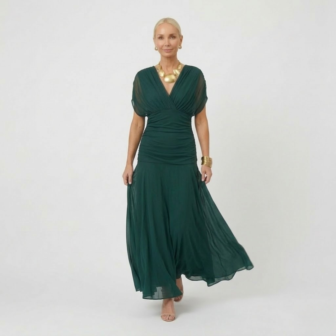 Isabella™ | Draped V-Neck Occasion Dress
