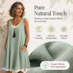 Casual Loose Sleeveless Fake Two Piece Tank Dress