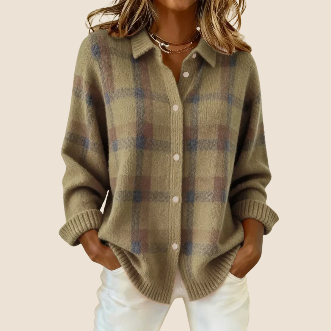 VIVIENNE™️ - RETRO CHECK SWEATER