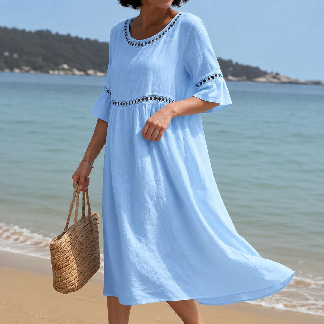 Oriana Eyelet Boho Dress