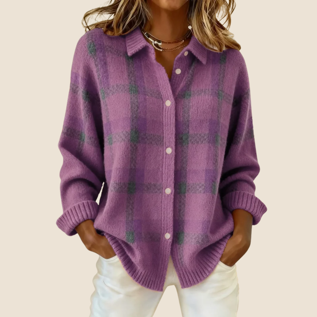 VIVIENNE™️ - RETRO CHECK SWEATER
