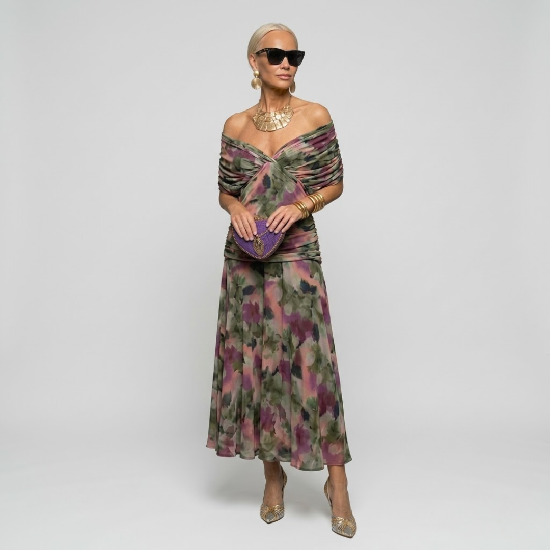 Isabella™ | Draped V-Neck Occasion Dress