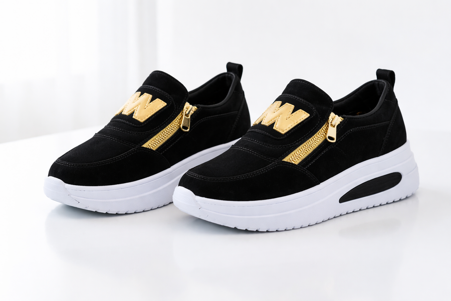 Ashley -  Luxe Zip Sneakers.