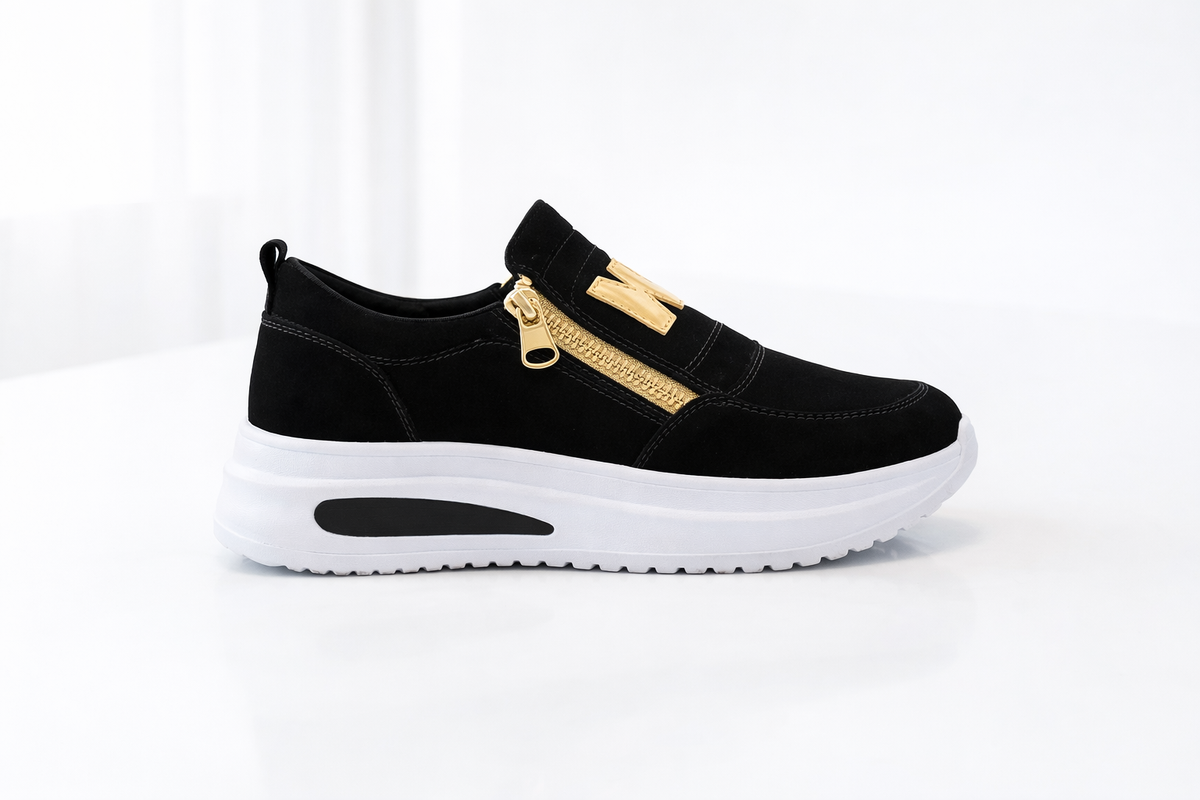 Ashley -  Luxe Zip Sneakers.