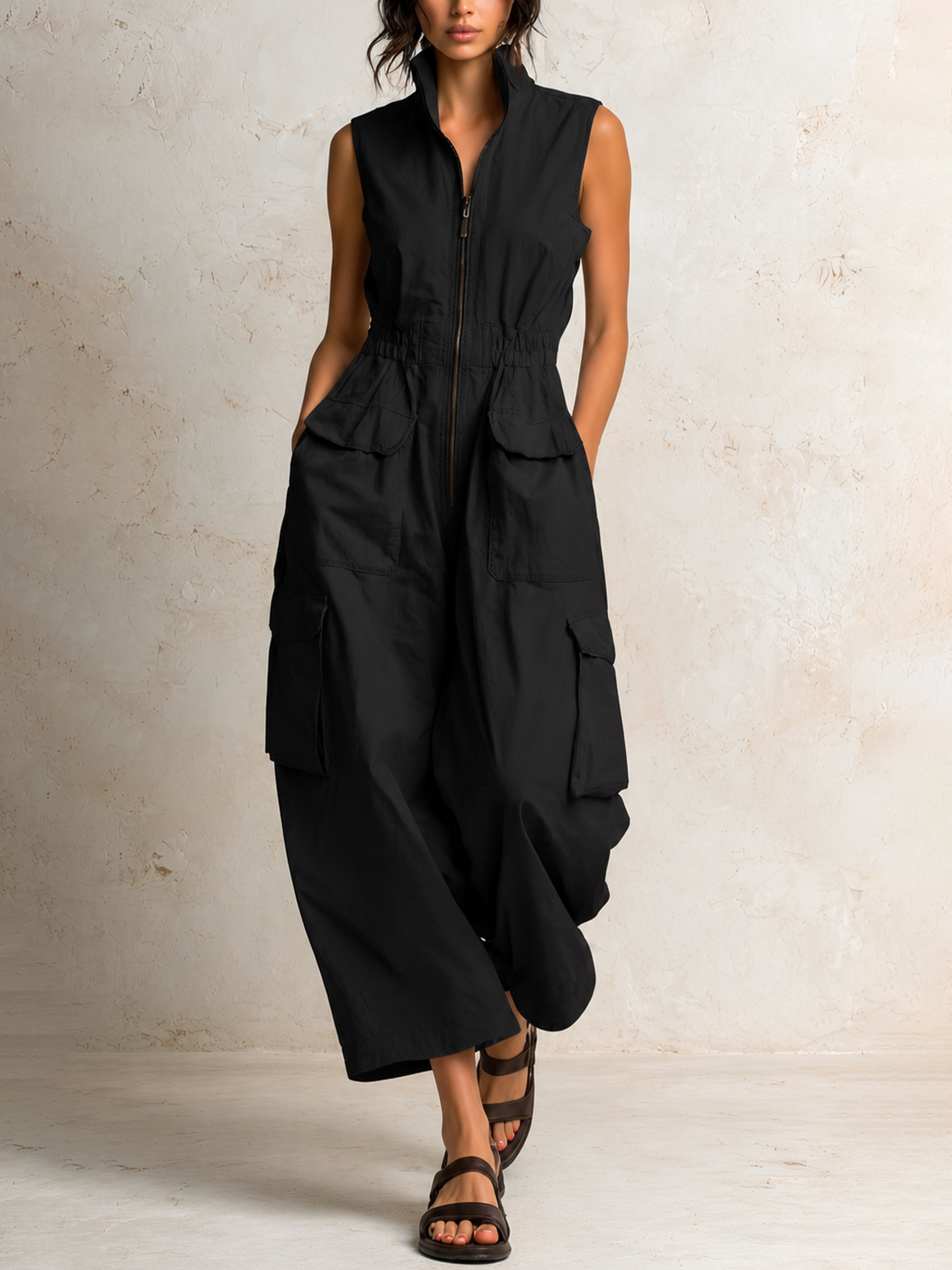 Avery | Utility Cargo Jumpsuit