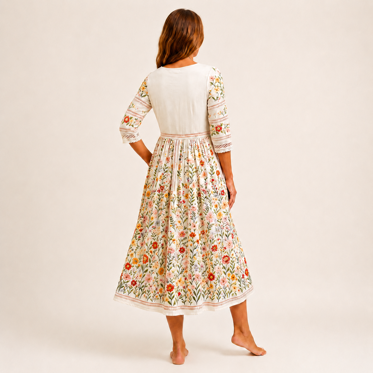 Wildflower Meadow Charm Midi Dress