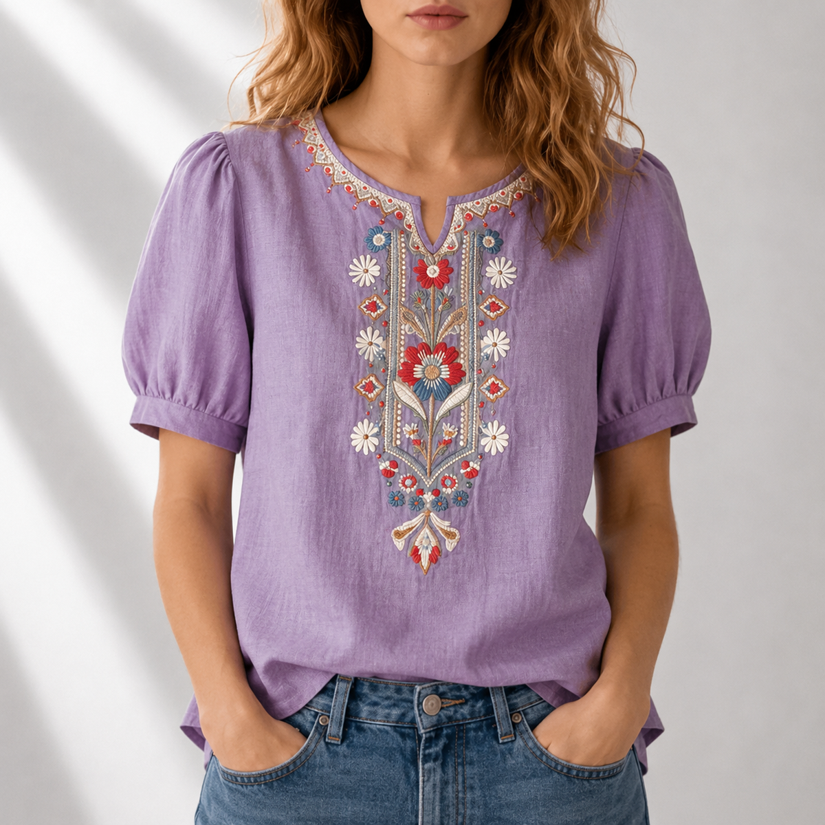 Celeste™ | Elegant Embroidered Blouse