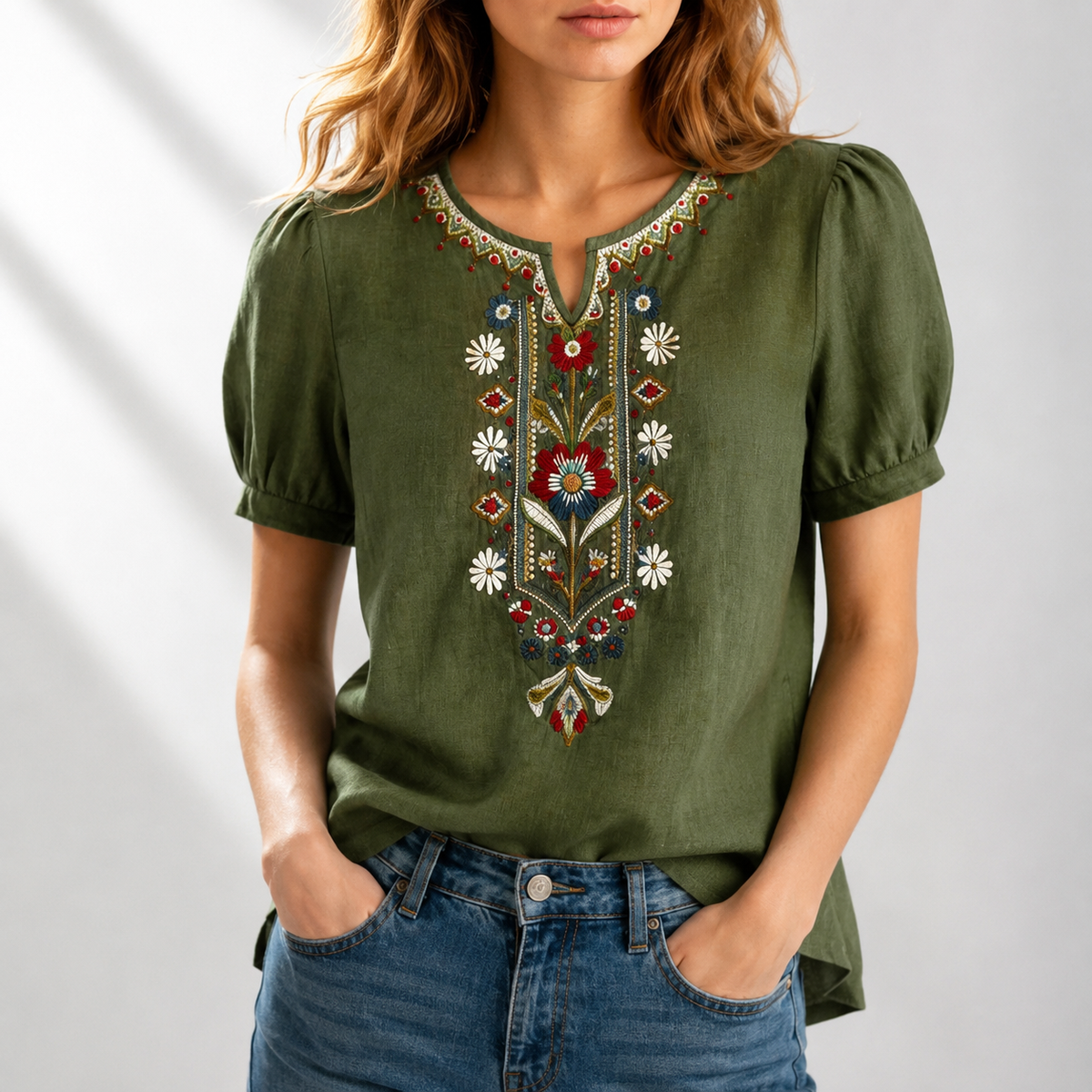 Celeste™ | Elegant Embroidered Blouse