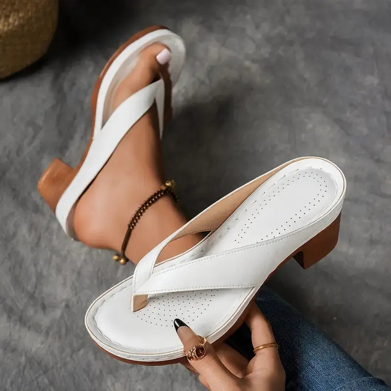 Mila – Comfort Thong Heel Sandals