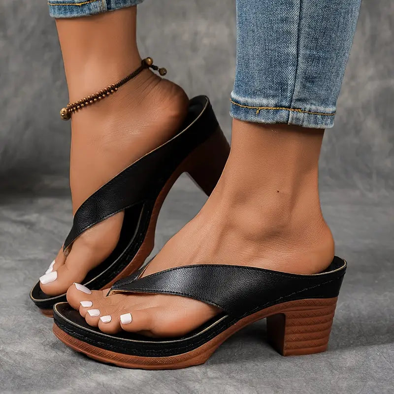 Mila – Comfort Thong Heel Sandals