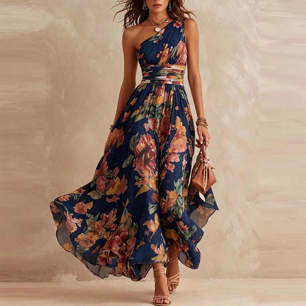 Beatrice | One-Shoulder Chiffon Dress