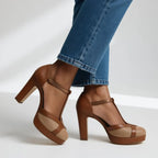 Kelly – Vintage Two-Tone Platform Heels
