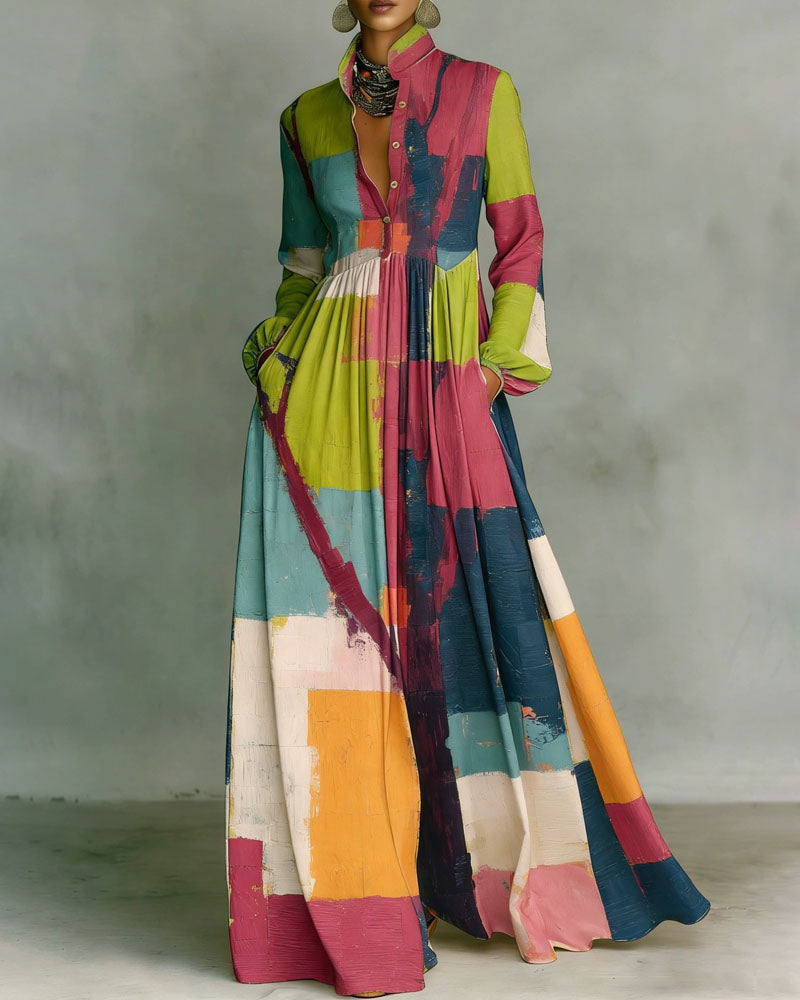 Mosaic Hour Maxi Dress