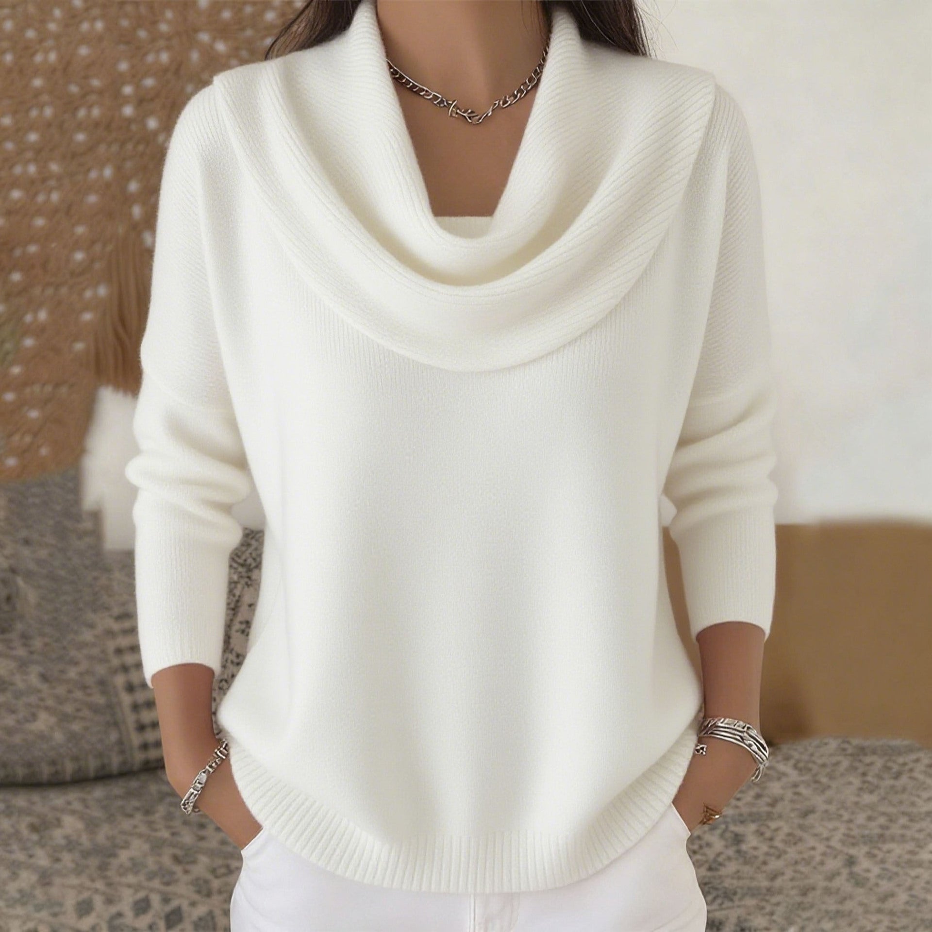 Celeste | Draped Collar Sweater