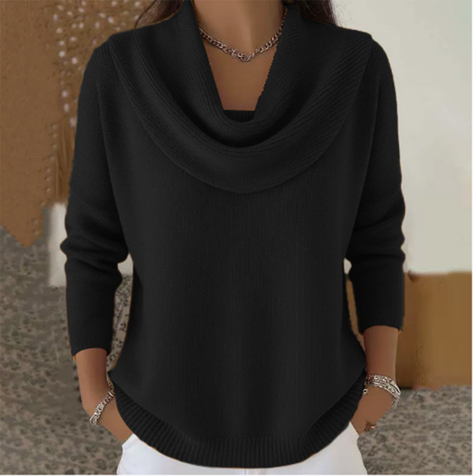 Celeste | Draped Collar Sweater