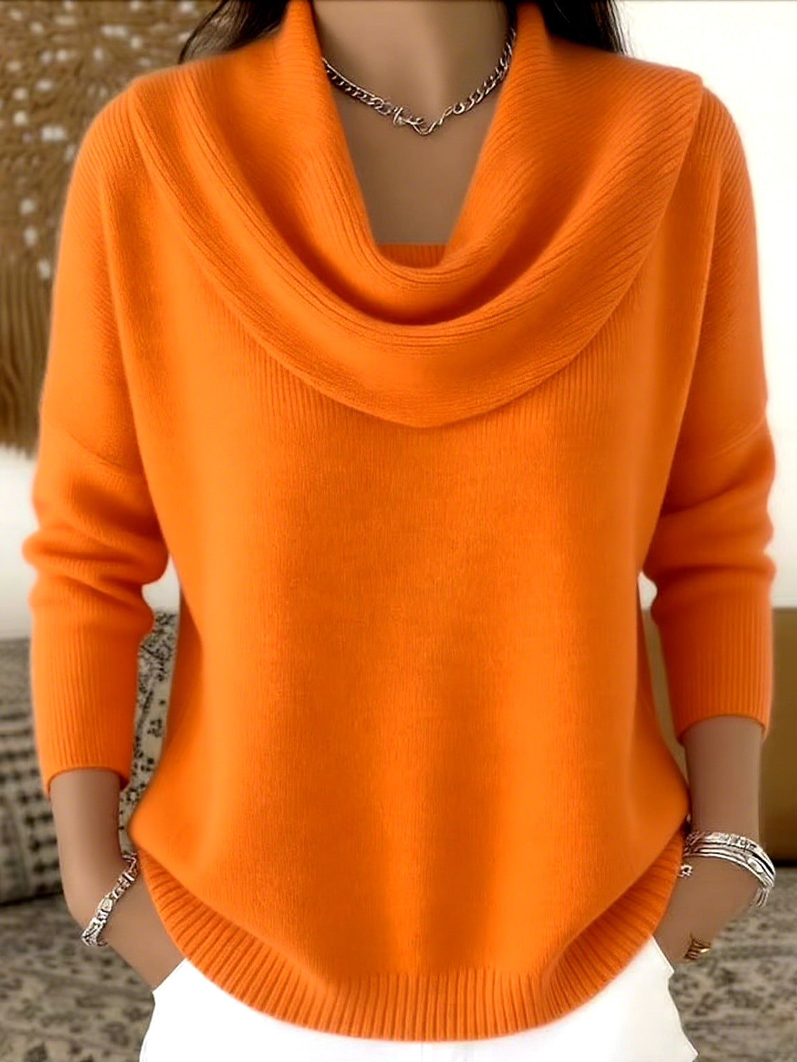 Celeste | Draped Collar Sweater