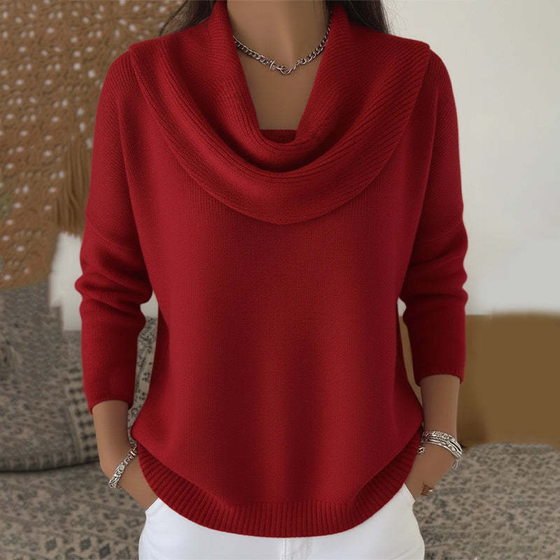 Celeste | Draped Collar Sweater
