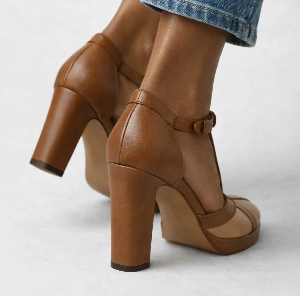 Kelly – Vintage Two-Tone Platform Heels