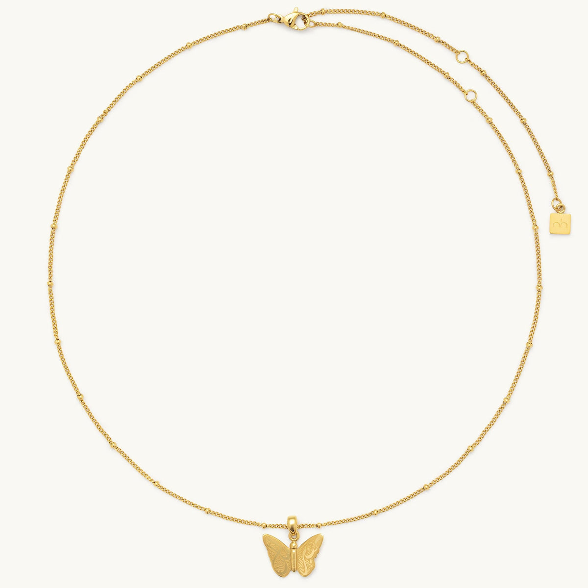 Gold Butterfly Pendant Necklace