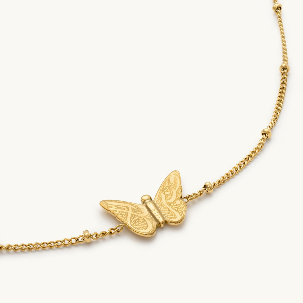 Gold Butterfly Charm Bracelet
