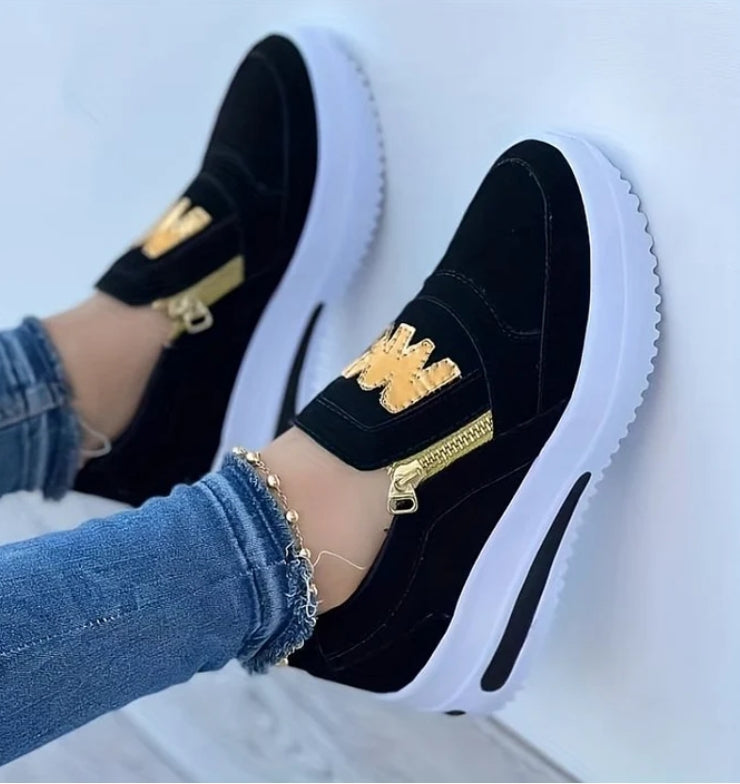 Ashley -  Luxe Zip Sneakers.