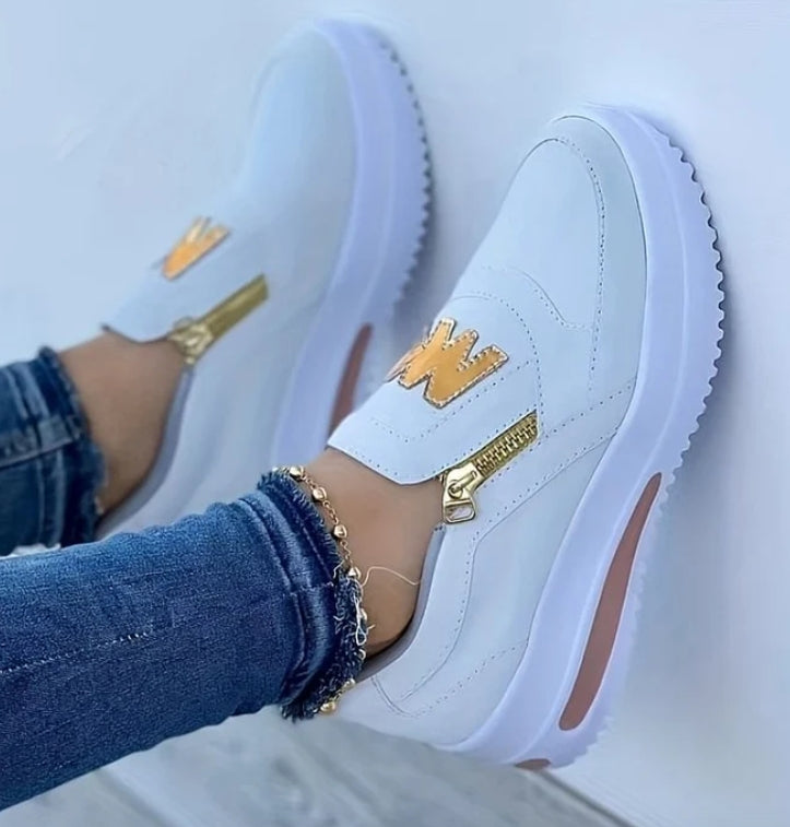 Ashley -  Luxe Zip Sneakers.