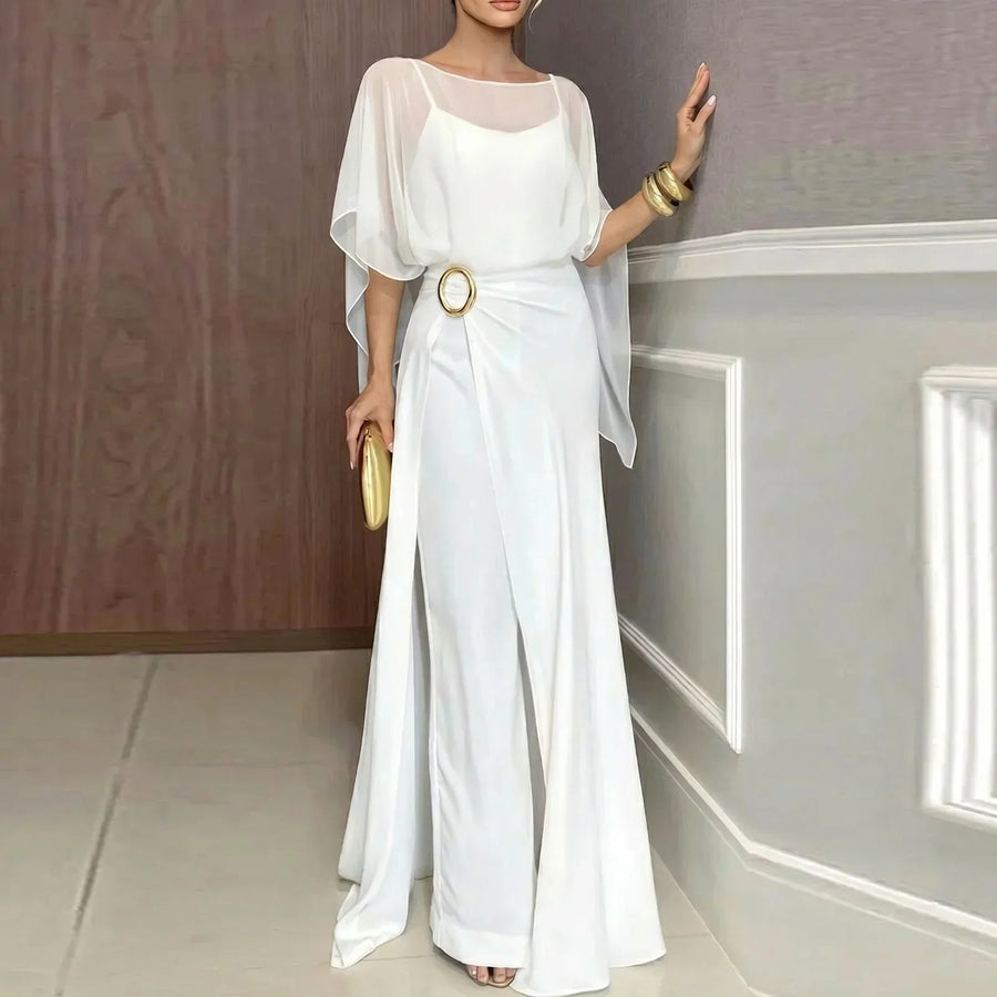 Hermione™ Jumpsuit Set with a Sheer Overlay