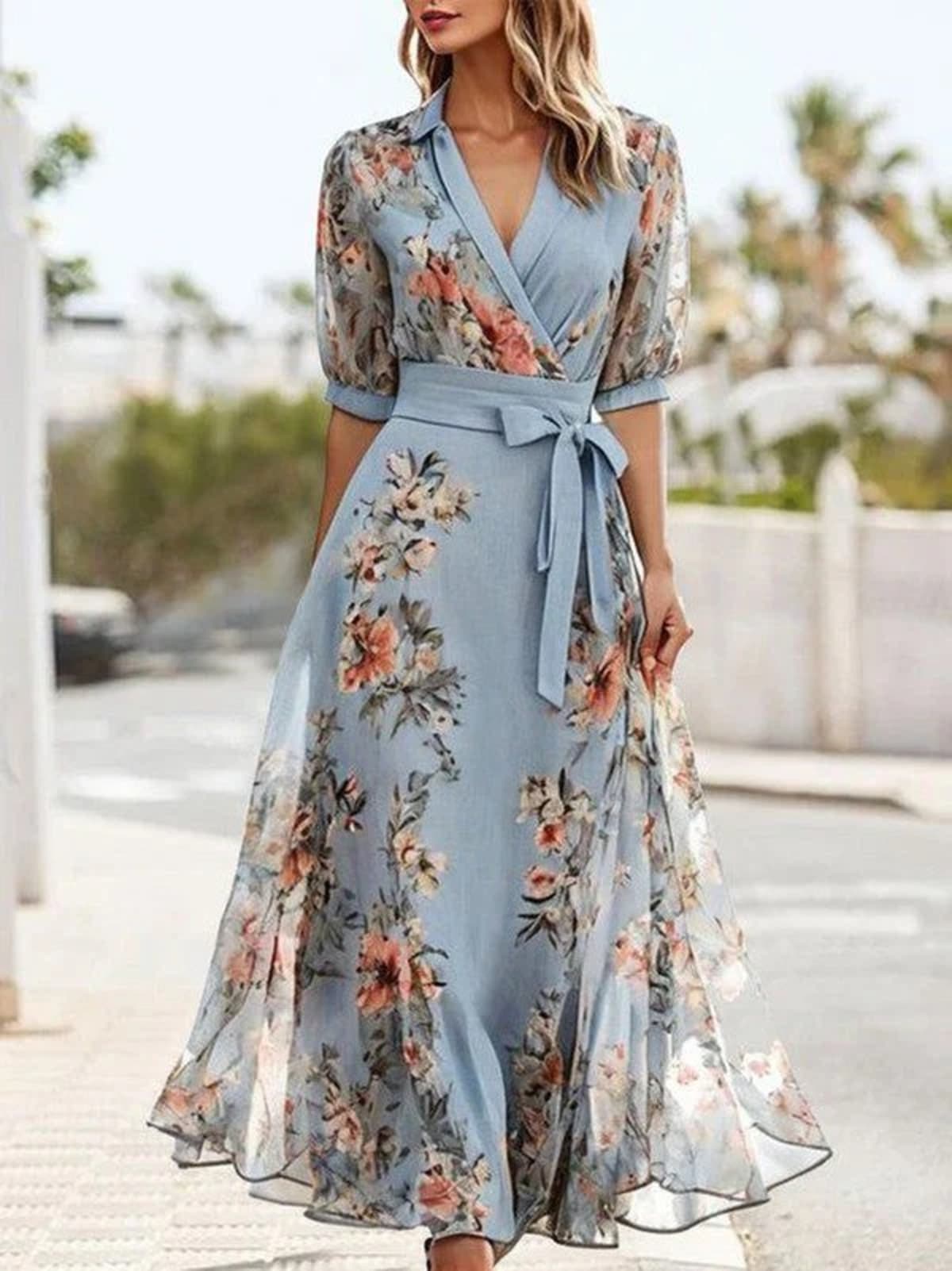 Elodie | Floral Wrap Maxi Dress