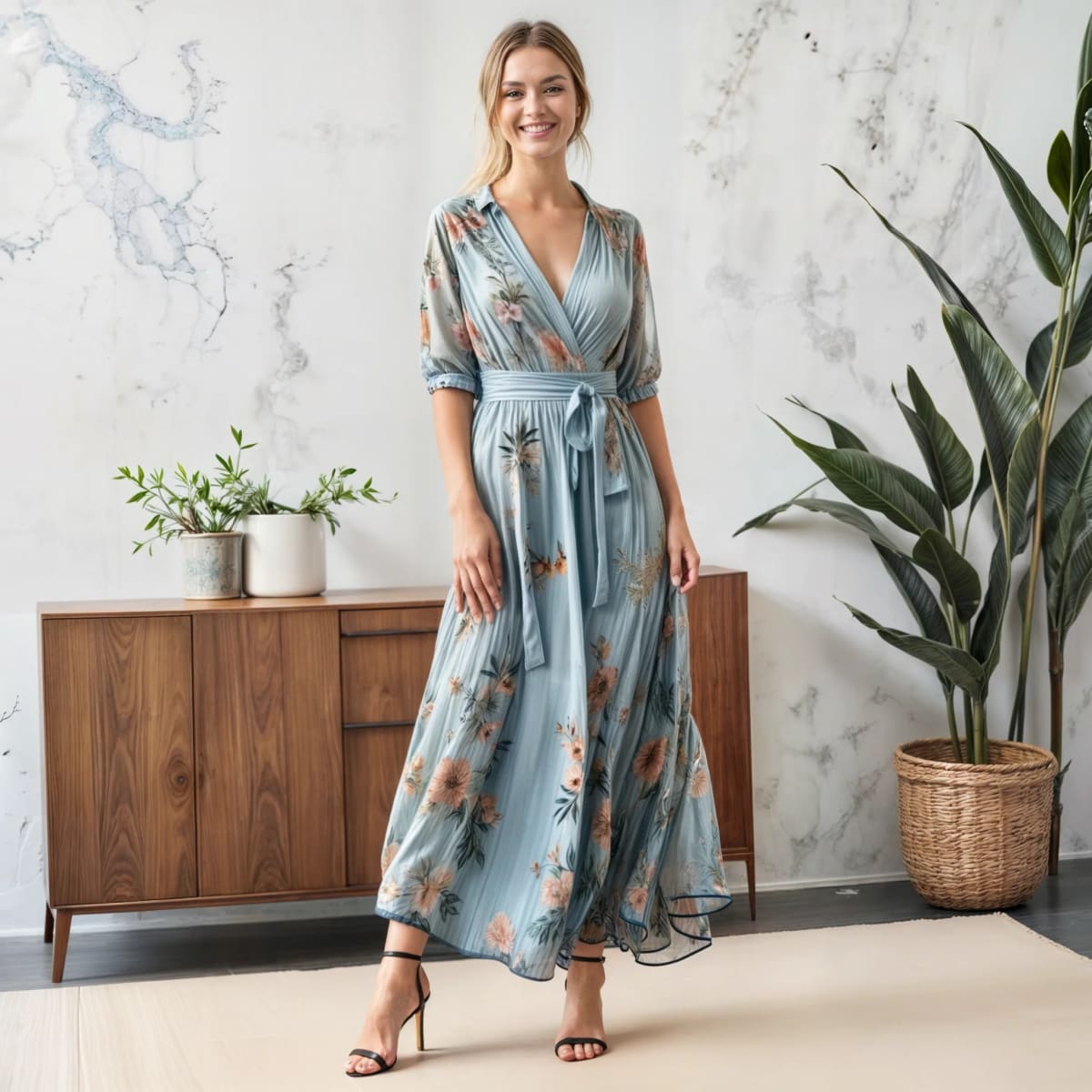 Elodie | Floral Wrap Maxi Dress