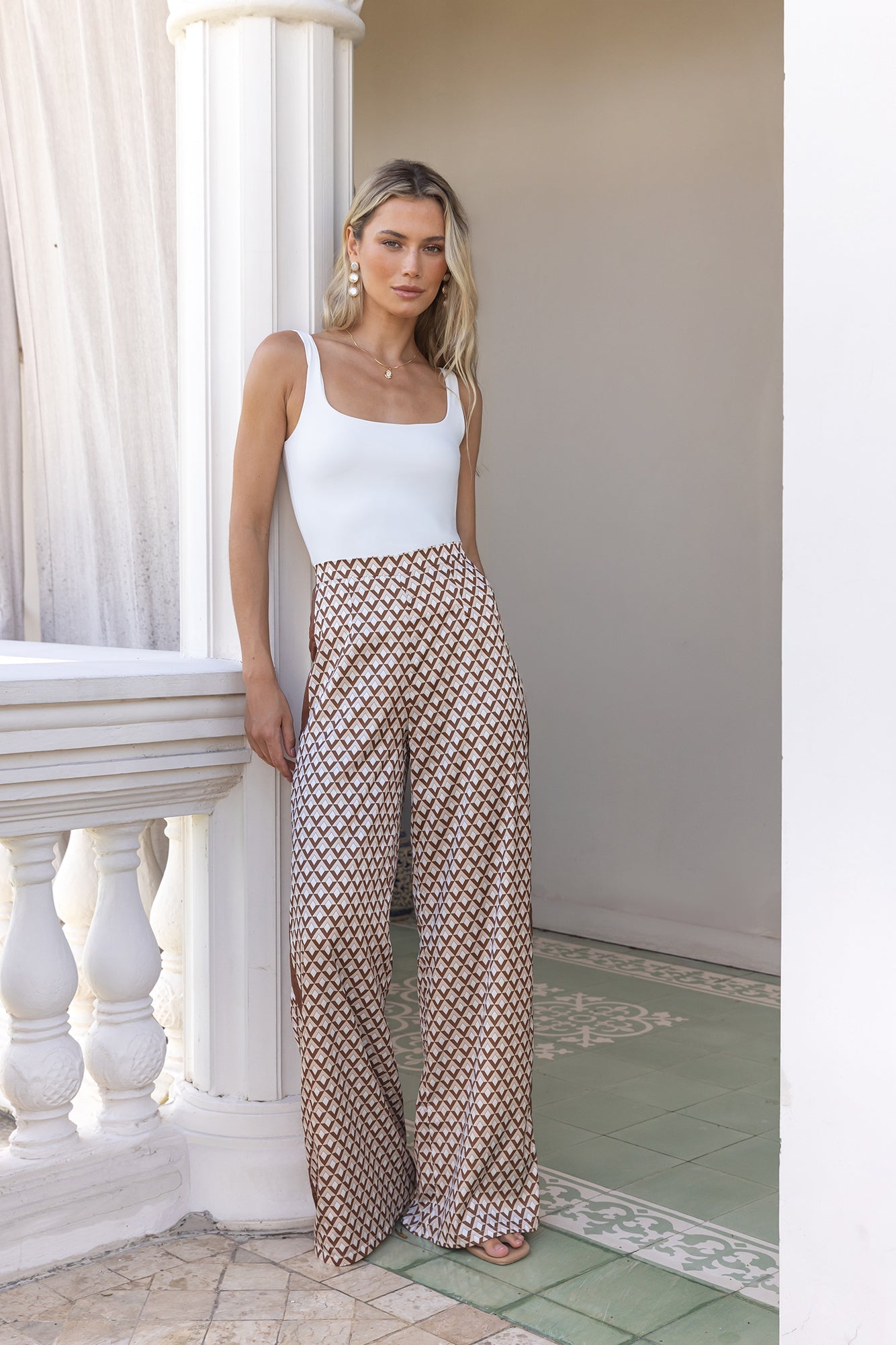 SEVEN WONDERS Milani Satin Pant Chocolate