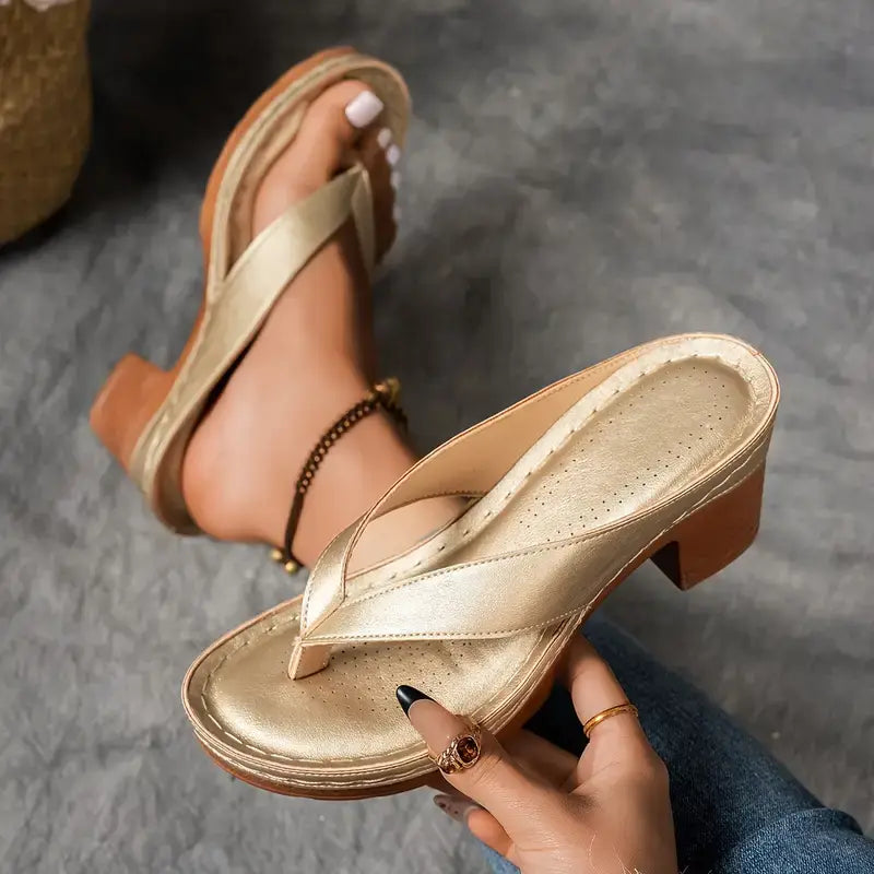 Mila – Comfort Thong Heel Sandals