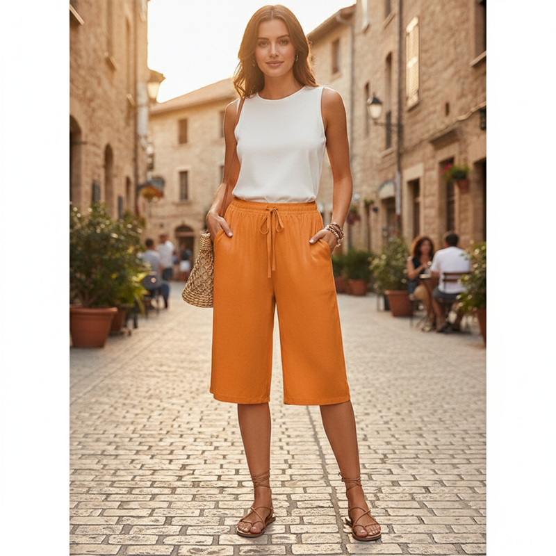 Wide Leg Linen Trousers | Timeless Comfort, Now 40% Off